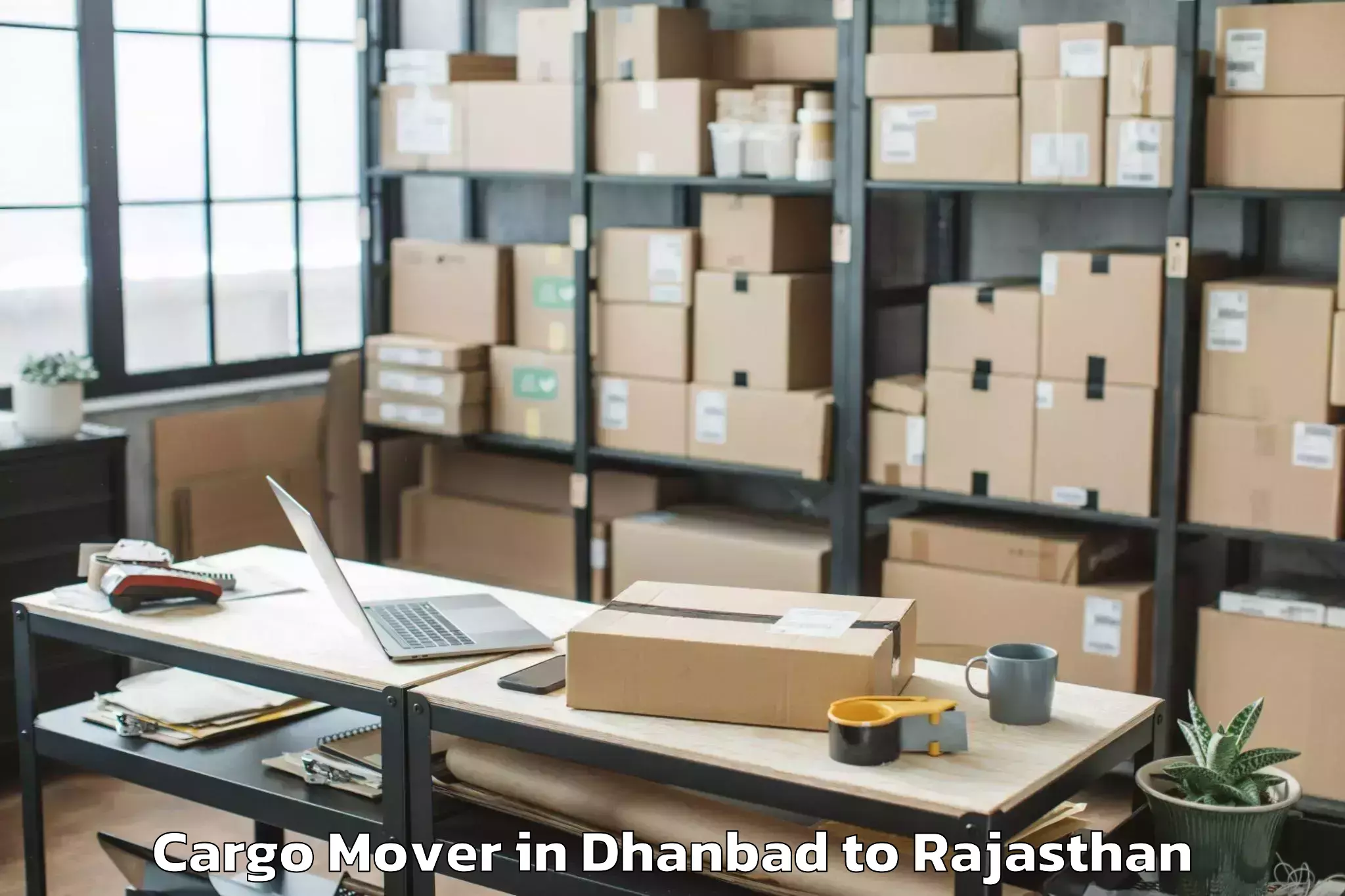 Professional Dhanbad to Kotputli Cargo Mover